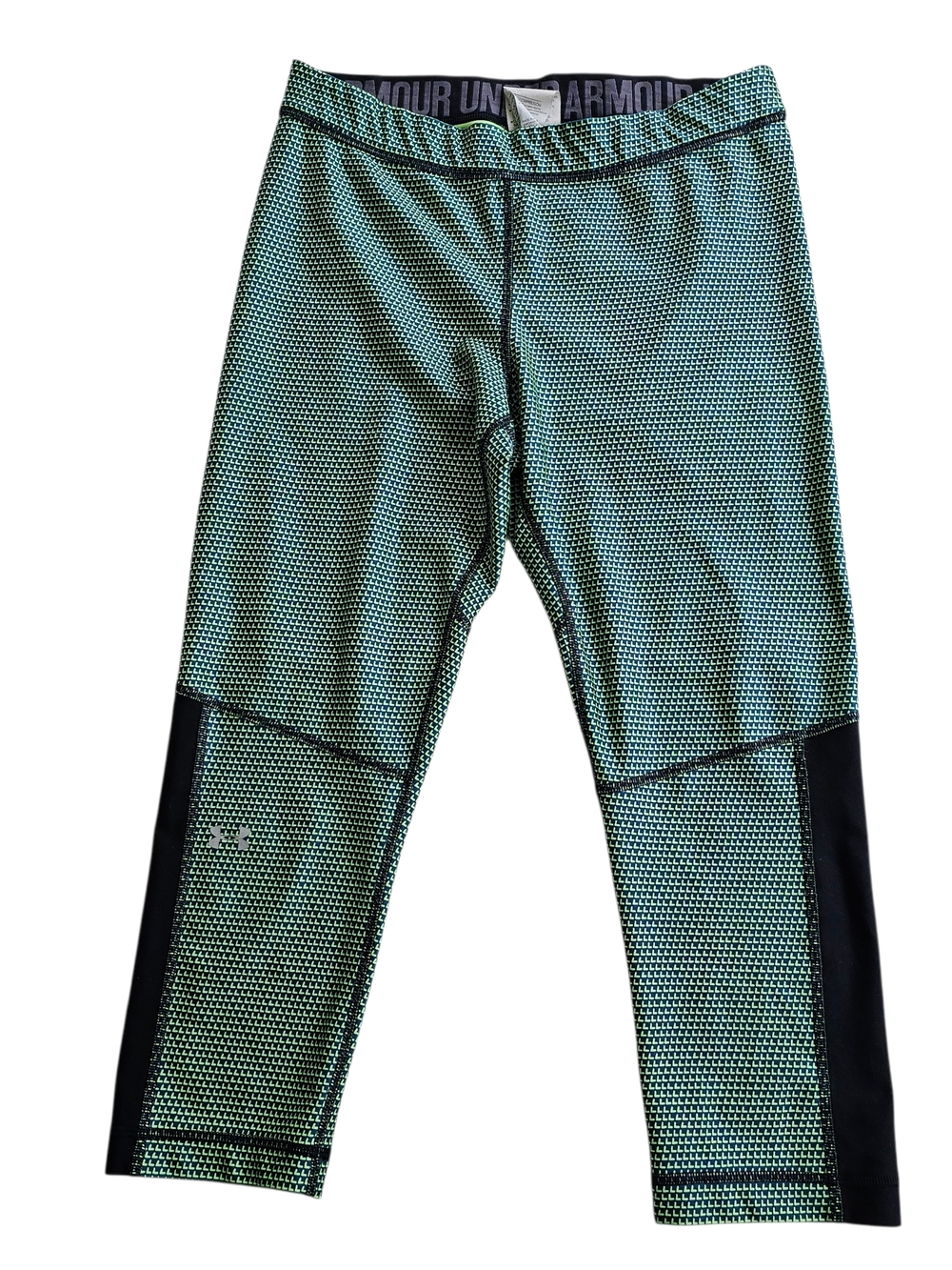 Under Armour leggings L green black cropped